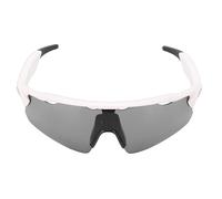 GOWENIC Occhiali Sportivi Bluetooth Occhiali da Sole da Ciclismo Antivento con Microfono Integrato per uno Stile di Attivo Lenti Grigie (WHITE)