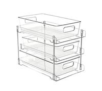 GOWENIC Organizer Sottolavello Ripiano per Casa (3 livelli) | Cassetto scorrevole, rack multistrato, montaggio rapido, adatto ad armadi stretti, installazione senza attrezzi, idea regalo