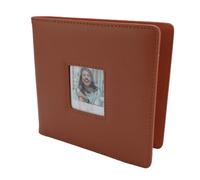 GOWENIC Piccolo Album Fotografico con 288 Tasche Organizzazione Versatile delle Foto GO Ideale per Conservare la Memoria a Lungo Termine Pelle PU Materiale PP Portatile (BROWN)