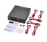 GOWENIC Rack Mobile a 6 Alloggiamenti per SSD HDD da 2,5 Pollici | Contenitore Hot Swap con Backplane della Ventola di Raffreddamento per Alloggiamento PC da 5,25 Pollici