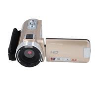 GOWENIC Registratore per Fotocamera Digitale, Videocamera Full HD 1080P 30MP con Display LCD Ruotabile a 270 ° da 3,0 Pollici, Zoom Digitale 18X, Visione Notturna, Videocamera (GOLD)