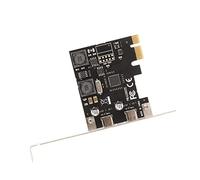 GOWENIC Scheda di Espansione PCI E a Tipo C Super Speed 5 Gbps 2 Porte Assicurazione Intelligente Indipendente per XP, Condensatore di Stabilizzazione della Tensione Protezione Dispositivo Scheda