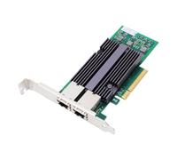 GOWENIC Scheda di Rete da 10 Gb, Doppia Porta RJ45 PCIe X8 NIC con Controller X550 BT2 e Supporto per la Virtualizzazione, per Server Linux Ubuntu FreeBSD