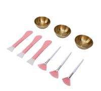 GOWENIC Set di Ciotole in Acciaio Inossidabile 9 Pezzi per la Preparazione e L'applicazione della in Vari Scenari di Cura della Pelle (GOLD)