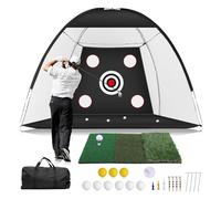 GOWENIC Set di Reti per Altalene da All'aperto Installazione Facile per il Miglioramento delle abilità di Swing e Chip per Uso Interno/esterno (Imposta (come mostrato))