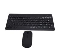 GOWENIC Set di Tastiera e Mouse Wireless, Combinazione di Tastiera Silenziosa Ricaricabile con Ricevitore USB Condiviso, per Laptop per PC (BLACK)