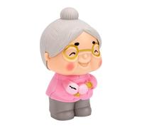 GOWENIC Simpatica Statua del Nonno e della Nonna | Topper per Torta con Statuetta di Coppia di Anziani per la Decorazione della Festa Nuziale di Anniversario (Nonna di plastica)