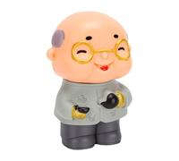 GOWENIC Simpatica Statua del Nonno e della Nonna | Topper per Torta con Statuetta di Coppia di Anziani per la Decorazione della Festa Nuziale di Anniversario (Nonno di plastica)