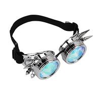 GOWENIC Steampunk Goggles Retro Glasses with Elastic Band Adjustable Nose