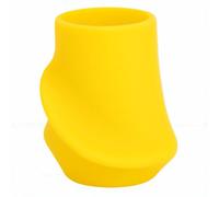 GOWENIC Strumento Portatile per la Pratica del Tennis | Swing Trainer in Silicone con Correttore Antiscivolo per Principianti, Migliora la Forma della Maniglia in Campo (Yellow)