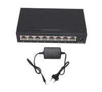 GOWENIC Switch Ethernet a 8 Porte, Switch Non Gestito Gigabit Ethernet a 8 Porte, Hub di Rete Domestica da 100 Mbps, Splitter Ethernet per Ufficio, Montaggio su Scrivania o a Parete