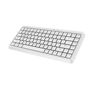 GOWENIC Tastiera Wireless con Ricevitore USB 2.4G, Tastiera Silenziosa a 84 Tasti con 12 Tasti di Scelta Rapida Multimediali per PC Portatile, Alimentata a Batteria AAA (WHITE)