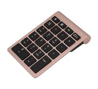 GOWENIC Tastierino Numerico Wireless 22 Tasti |Mini Tastierino Numerico Bluetooth 5.0 per Laptop Desktop da Ufficio (Oro rosa)