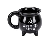 GOWENIC Tazza per Calderone da Strega Tazza da caffè in Ceramica Nera con Streghe, Bicchieri Gotici, Regalo per Dormitorio per Ufficio a Casa