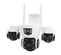 GOWENIC Telecamera di Sicurezza Solare a Triplo Obiettivo, Telecamera Wireless Cellulare da Esterno 4G con Batteria da 8000 MAh, Visione Notturna, Supporta L'archiviazione su Cloud (Versione europea)