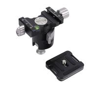 GOWENIC Testa a Sfera per Treppiede, di Bloccaggio con una Sola Mano, Elevata capacità di Carico, Portatile e Leggero, Livello e Marcature Integrate, con Morsetto Standard