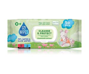 GoWipes Cleanse & Protect Chamomile extract salviette umidificate per bambini con aloe vera 50 pz
