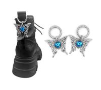 Gownsella 2 pezzi scarpa Charms catena - Punk scarpe per scarpe da ginnastica e barche, ciondolo con clip, accessori fai da te, convention, 1, Non pietra preziosa