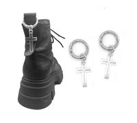 Gownsella 2 pezzi scarpa Charms catena - Punk scarpe per scarpe da ginnastica e barche, ciondolo con clip, accessori fai da te, convention, 1, Non pietra preziosa