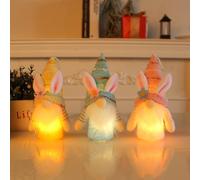 gowoppp Set di gnomi pasquali illuminabili, gnomo svedese Leprechaun, luce notturna, elfo nordico, decorazione per la casa, idea regalo