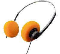 Gowxs Cuffie over-ear arancioni, stile vintage, leggere, Hi-Fi, per la maggior parte dei telefoni cellulari, riproduzione di cuffie e auricolari Pevices