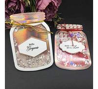 Gowxs Fustella per goffratura fai da te per realizzare biglietti, lavori con la carta, scrapbooking, 4 x 3 cm, stencil in metallo