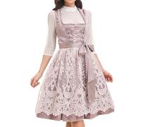 Goxozzy Dirndl Donna, Vestito Oktoberfest, Costume Classico Ed Elegante (Viola, 34)
