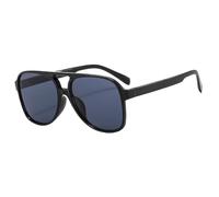 GOXQIT 1 paio di occhiali da sole pilota classici oversize donna e uomo, vintage, con doppio ponte grandi lenti Per Uomo Donna(Color2)