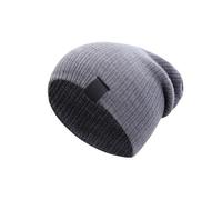 GOXQIT 2 pezzi inverno comodo berretto allentato tinta unita cofano esterno cappello da sci cappelli lavorati a maglia for uomo donna accessori di abbigliamento per Caldo(GRAY)