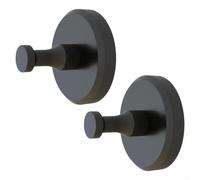 GOXQIT 6 pezzi pratici ganci a ventosa salvaspazio, accessorio for la casa for l'organizzazione in bagni, cucine e altro ancora per accappatoio cappotto(Black)