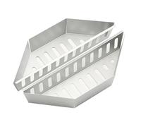 GOXQIT BBQ Griglie Basket 1 pz/2 Pezzi cestello in Alluminio elettrolitico Griglie a Carbone Supporto for combustibili for bricchette di Carbone per Cottura(2pcs)