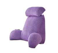 GOXQIT Grande testiera triangolare Letto a cuneo Cuscino for la lettura for tutte le stagioni for il posizionamento dello schienale Supporto for sostegno grande per Casa(Purple)