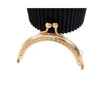 GOXQIT Maniglia for Telaio for Borsa da 8,5 cm Chiusure a Bacio in Rilievo Maniglie for Borse Staffe for Cucito Fai-da-Te Hardware per Borse DIY(Light Gold)