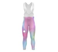 GOXQIT Salopette Ciclismo Bavaglino da Ciclismo Professionale Pantaloni Bicicletta Donna Primavera Estate Vita Alta(Pink,XXL)