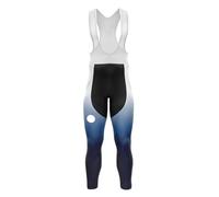 GOXQIT Salopette Ciclismo Bavaglino da Ciclismo Professionale Pantaloni Bicicletta Donna Primavera Estate Vita Alta(Blue,3XL)