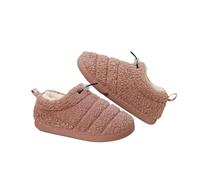 GOXQIT Winter Outdoor Thickened Warm all Inclusive Slippers Indoor Adjustable Button Cotton Shoes Non-Slip Fleece per Inverno(Color4,44-45)