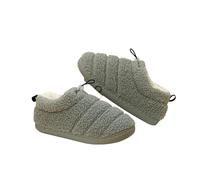 GOXQIT Winter Outdoor Thickened Warm all Inclusive Slippers Indoor Adjustable Button Cotton Shoes Non-Slip Fleece per Inverno(Color1,36-37)