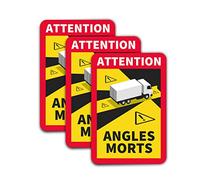 GOYAPRINT Adesivi Anguli Morti 3 Camion -Attention Angles Morts - Segnalazione obbligatoria in Francia Per Veicoli Pesanti di Merci (Camion3)
