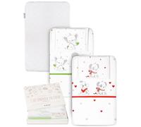 Goysila 2 Set Lenzuola Next To Me Compatibili Con Chicco Next2Me Dream Magic Culle Materasso 83x50cm In Cotone 100% Alta Qualità Certificato Oeko-Tex Coprimaterasso Assorbente Lavabile Lavatrice