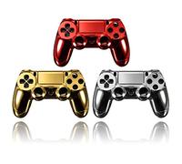 GOZAR Cromatura Alloggiamento Guscio Parti Case per Ps4 Controller Dualshock 4 - Oro