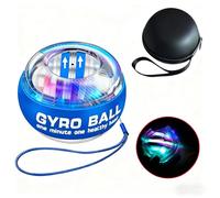 GOZATO Auto-Start - Palla giroscopica da polso con luci a LED, rinforzante per polso e avambraccio per rafforzare braccia, dita e muscoli