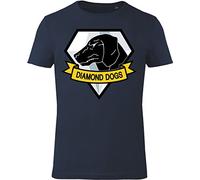 GoZoo Metal Gear Solid T-Shirt Uomo Diamond Dogs 100% Cotone Blu L