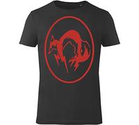 GoZoo Metal Gear Solid T-Shirt Uomo MGS Fox Black/Red 100% Cotone Nero 3XL