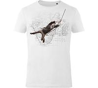 GoZoo Uncharted T-Shirt Uomo Treasure Hunt 100% Cotone Bianca