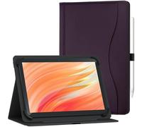 GOZOPO Custodia Universale per Tablet 10,1 Pollici, Multi-angolo Supporto Folio Cover per DOOGEE U11/ U11 Pro/TABWEE T90/ Teclast P50/ P30/ 9,6-11 Pollici Tablet (Viola)