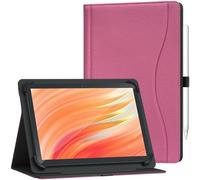 GOZOPO Custodia Universale per Tablet 10,1 Pollici, Multi-angolo Supporto Folio Cover per DOOGEE U11/ U11 Pro/TABWEE T90/ Teclast P50/ P30/ 9,6-11 Pollici Tablet (Rosa)