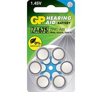 Gp 811023 za675 - confezione da 6 batterie a bottone d'aria in zinco compatibili con pr44/da675x/ac675e