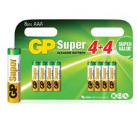 GP Alkaline Super AAA Batteria 1.5V (8x)