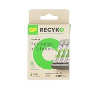 Gp Batteries Caricabatterie per AA e AAA con 4 Batterie AA NiMH da 2100 mAh Incl