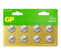 GP Batteria a bottone CR 2032 3 V 8 pz. 220 mAh Litio